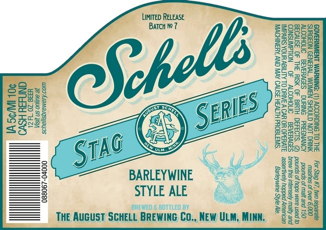 August Schell Stag Series #7 beer Label Full Size
