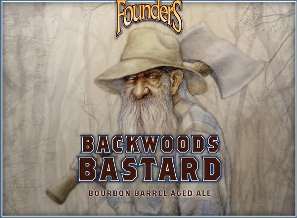 Founders Backwoods Bastard 2012 beer Label Full Size