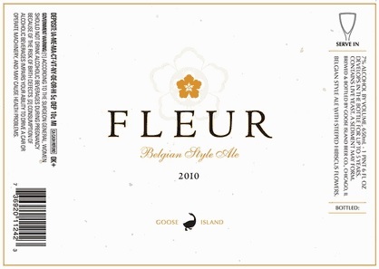 Goose Island Fleur 2010 beer Label Full Size
