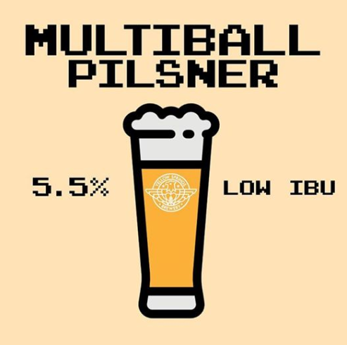 Yellow Springs Pinball Pilsner beer Label Full Size