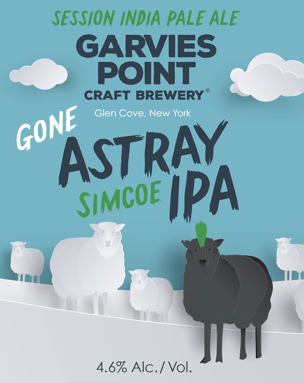 Garvies Point Gone Astray Simcoe beer Label Full Size