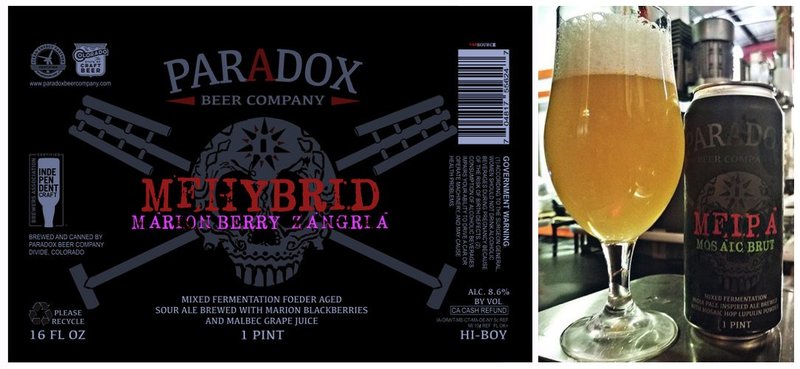 Paradox M.F. Hybrid Marionberry Zangria beer Label Full Size