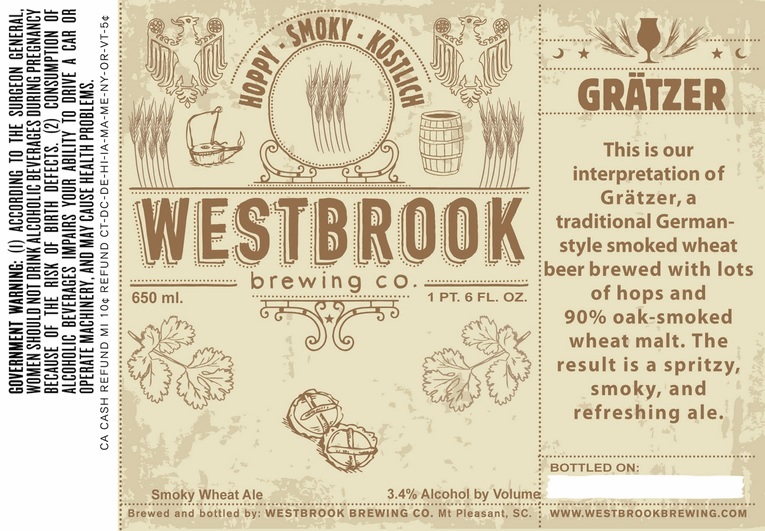 Westbrook Gratzer beer Label Full Size