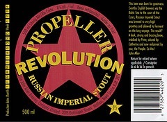 Propeller Revolution Russian beer Label Full Size