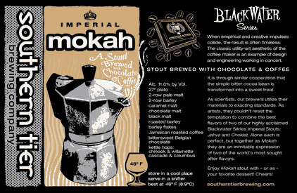 Southern Tier Mokah 2012 beer Label Full Size
