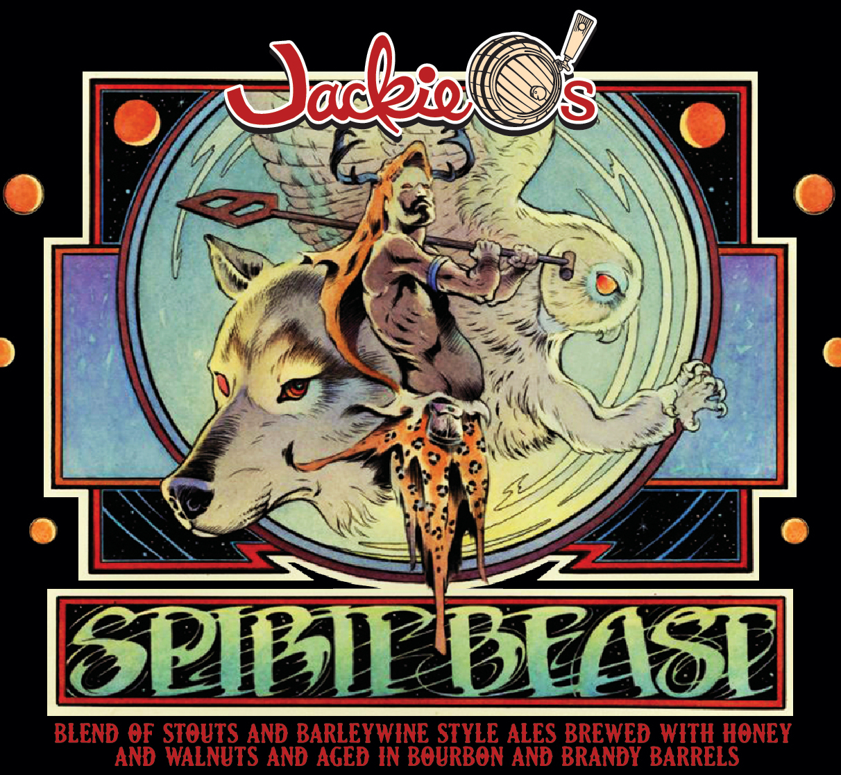 Jackie O's Spirit Beast 2014 beer Label Full Size