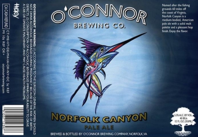 O’Connor Norfolk Canyon Pale Ale beer Label Full Size