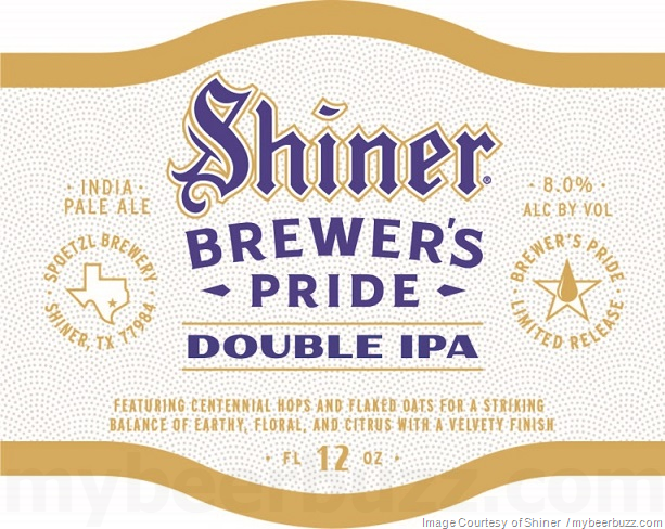 Shiner Brewer's Pride Double IPA beer Label Full Size