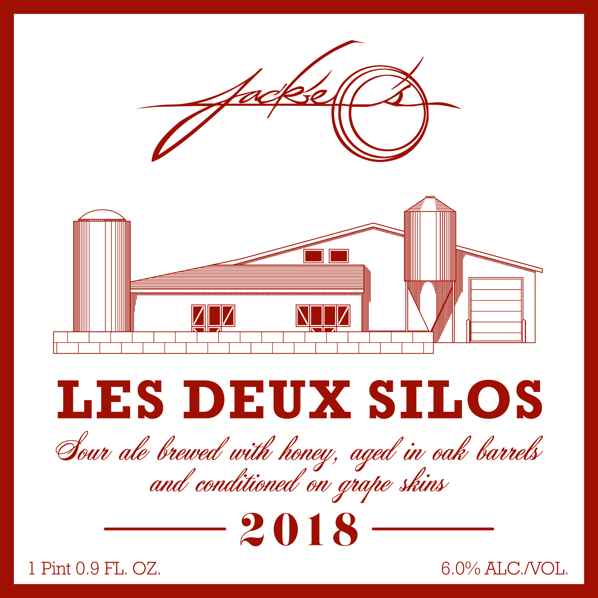 Jackie O's Les Deux Silos beer Label Full Size