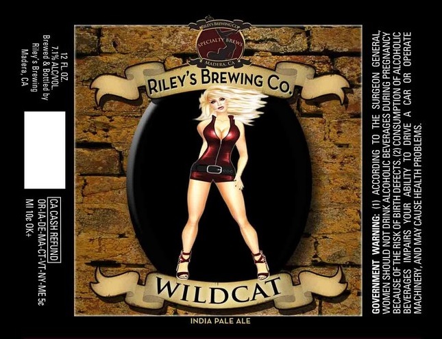 Riley's Wildcat IPA beer Label Full Size