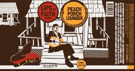 New Belgium Lips of Faith: Peach Porch Lounger beer Label Full Size