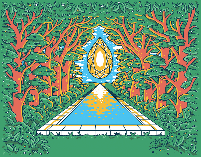 Hudson Valley Symmetrical Garden beer Label Full Size