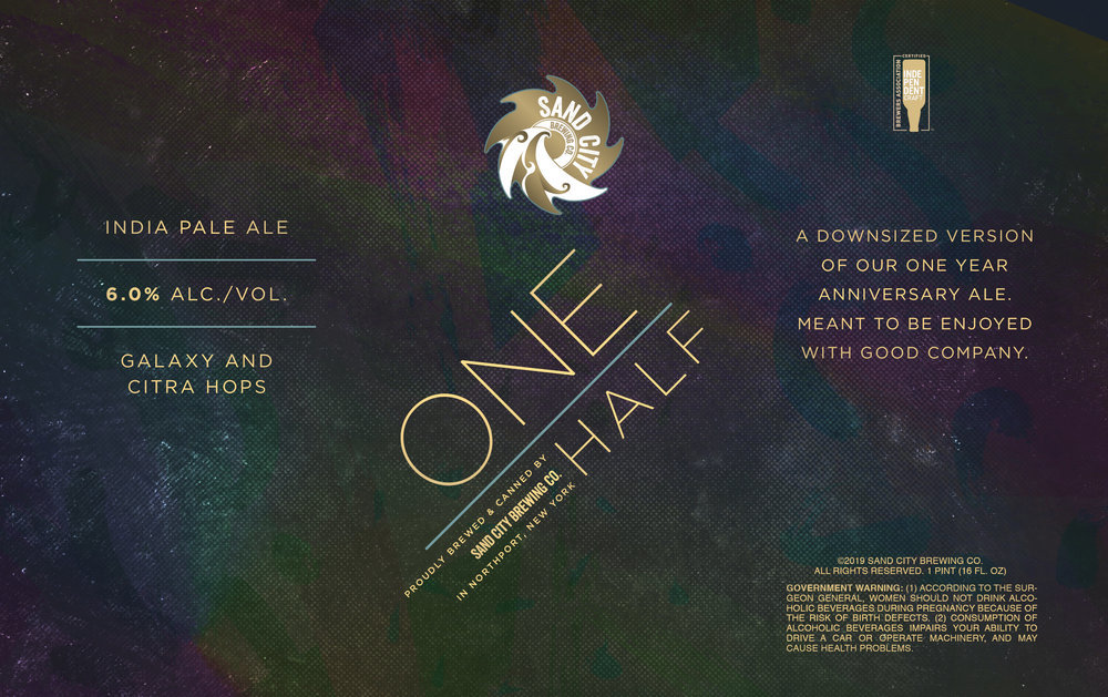 Sand City Half One beer Label Full Size