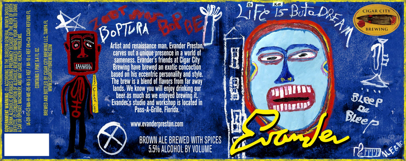 Cigar City Evander beer Label Full Size