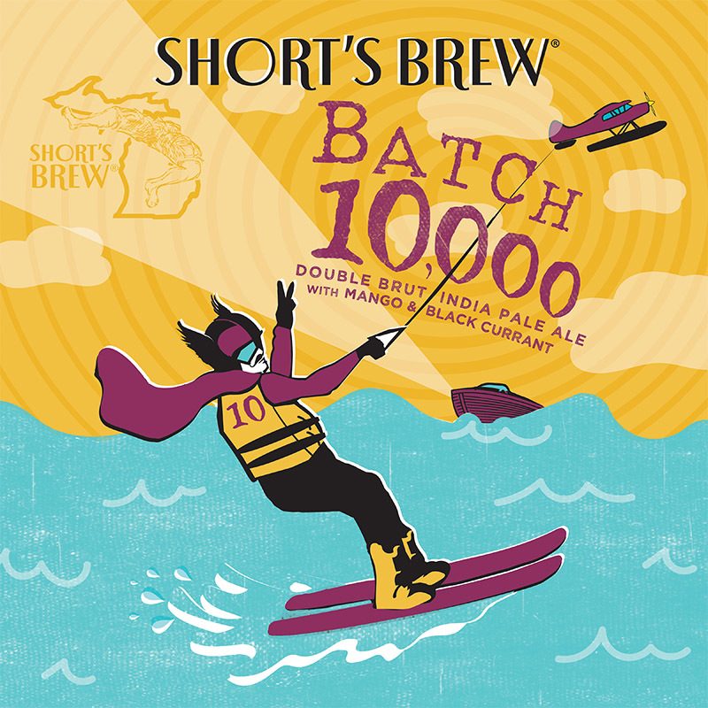 Short's Batch 10,000 beer Label Full Size
