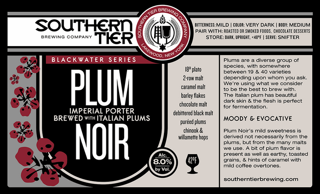 Southern Tier Plum Noir beer Label Full Size