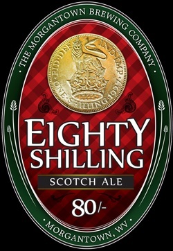 Morgantown 80 Shilling Scotch Ale beer Label Full Size