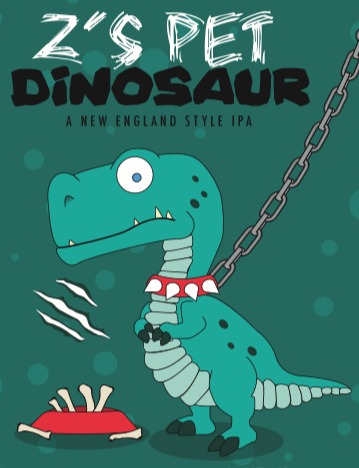 Big Lake Z's Pet Dinosaur beer Label Full Size