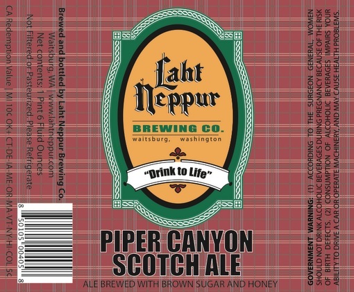 Laht Neppur Piper Canyon beer Label Full Size
