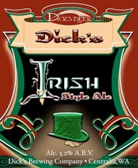 Dick's Irish Style Ale beer Label Full Size
