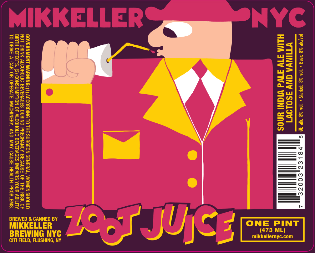 Mikkeller NYC NYC Zoot Juice beer Label Full Size