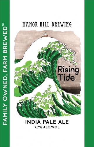Manor Hill Rising Tide beer Label Full Size