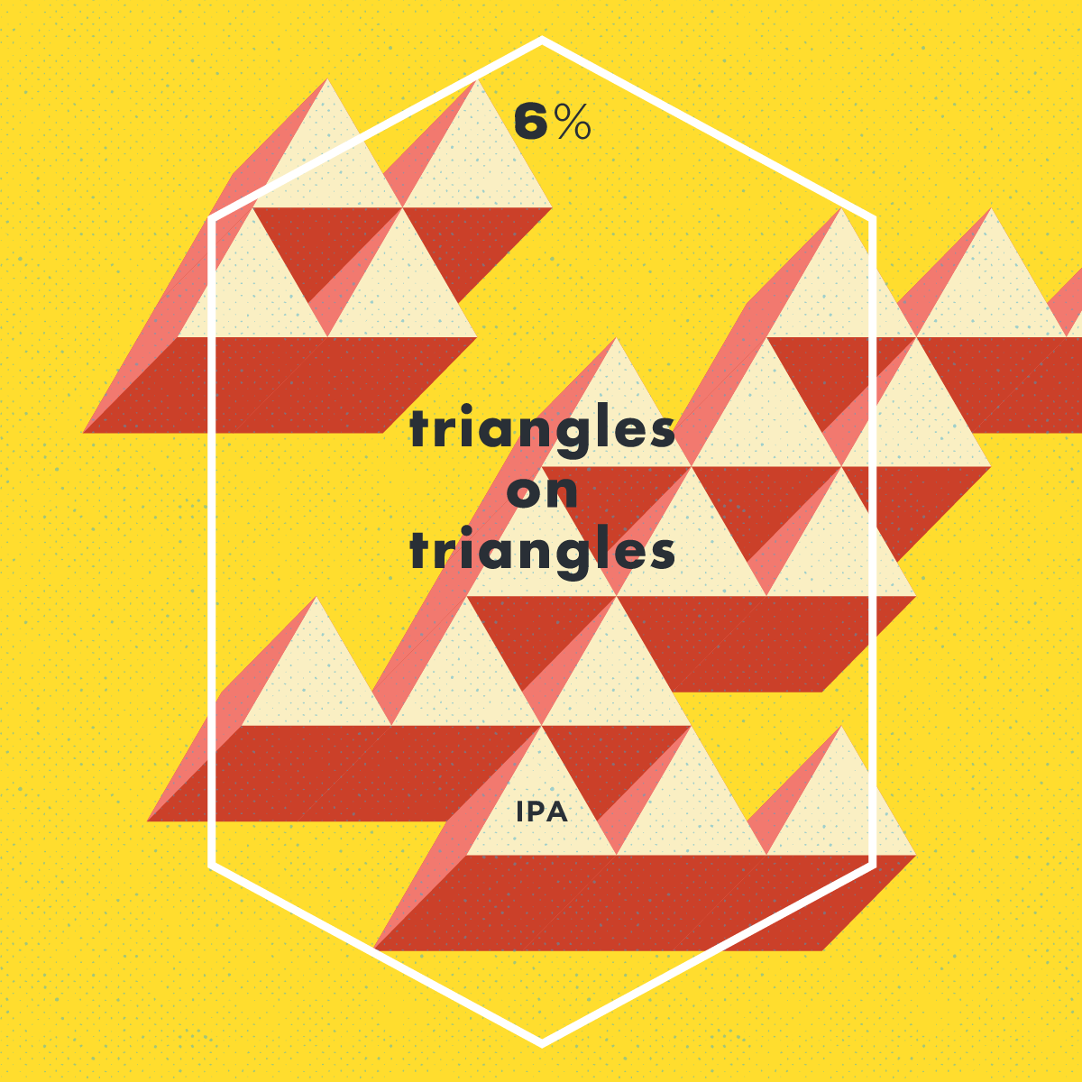 Long Live Triangles on Triangles beer Label Full Size