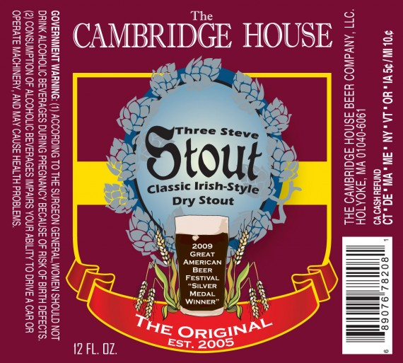 Cambridge House Three Steve beer Label Full Size