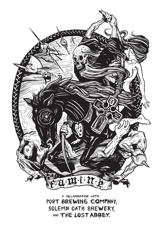 Solemn Oath + Port / The Lost Abbey Famine beer Label Full Size