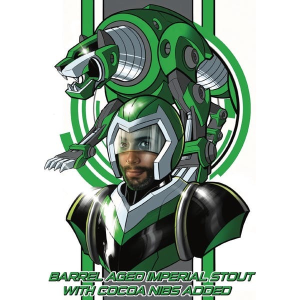 J. Wakefield Adjunctron Project: Green Lion beer Label Full Size