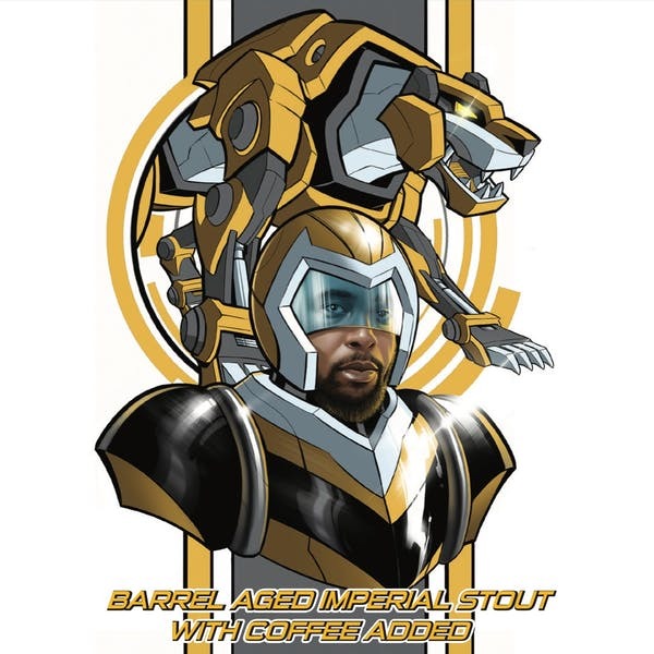 J. Wakefield Adjunctron Project: Yellow Lion beer Label Full Size