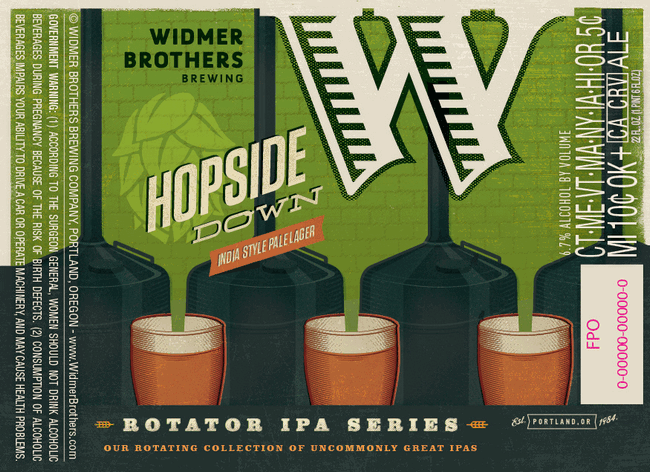 Widmer Brothers Hopside Down ISL beer Label Full Size