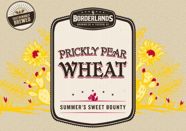 Borderlands Prickly Pear Wheat beer Label Full Size