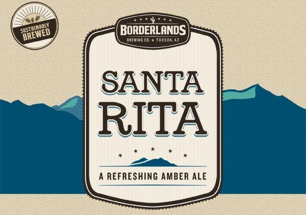 Borderlands Santa Rita Amber Ale beer Label Full Size