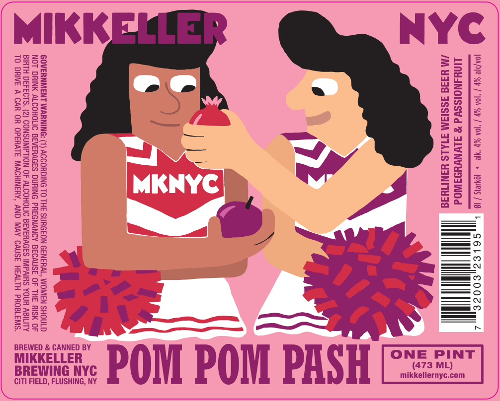 Mikkeller NYC NYC Pom Pom Pash beer Label Full Size
