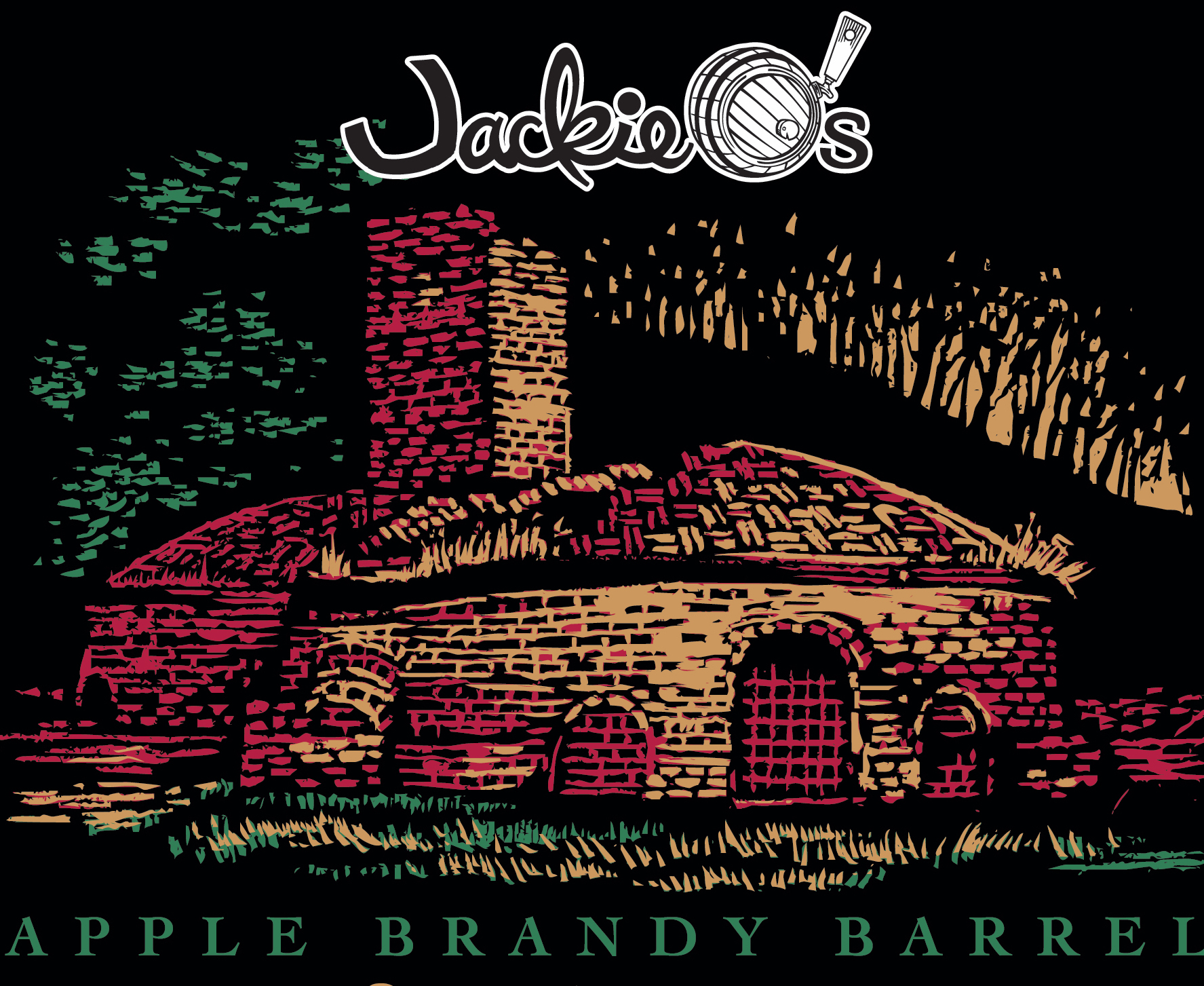 Jackie O's Apple Brandy Brick Kiln beer Label Full Size