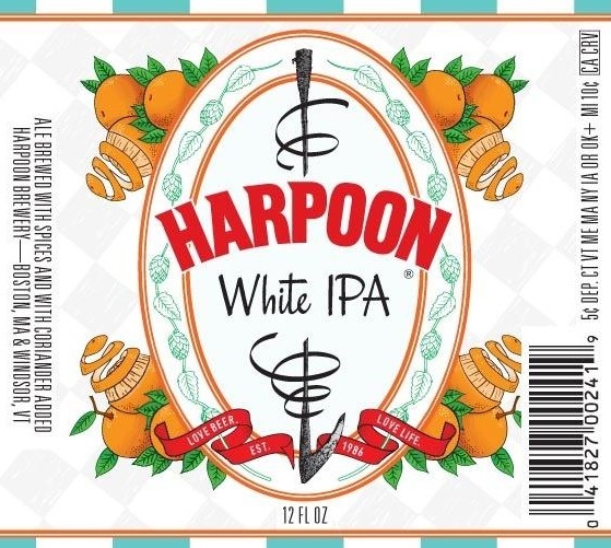 Harpoon White IPA beer Label Full Size