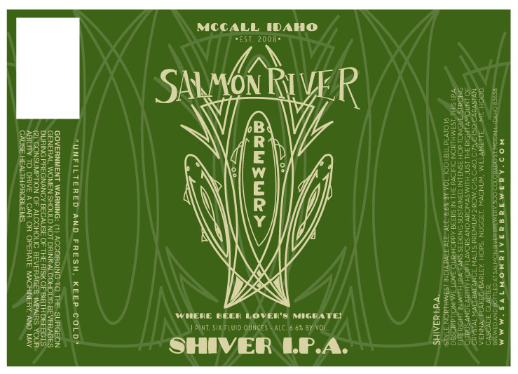 Salmon River Shiver beer Label Full Size