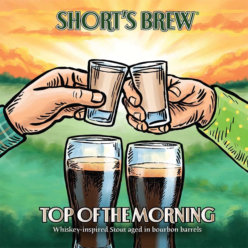 Short's Top Of The Morning beer Label Full Size