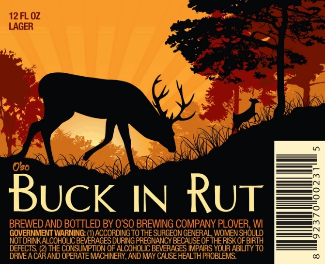 O'so Buck In Rut beer Label Full Size