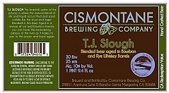 Cismontane T.J. Slough beer Label Full Size