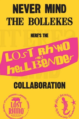 Lost Rhino Never Mind The Bollekes beer Label Full Size