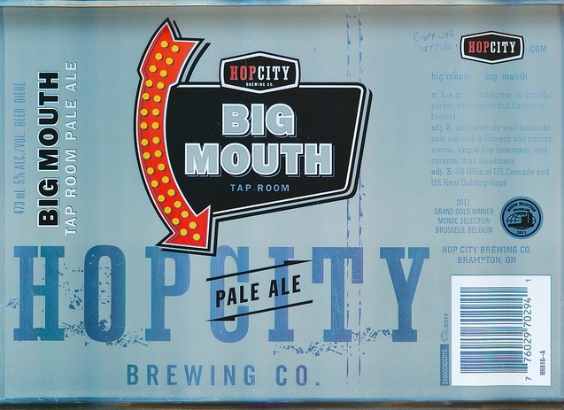 Hop City Big Mouth beer Label Full Size