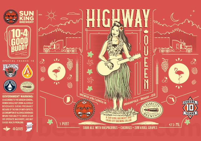 Sn King / Cigar City Highway Queen beer Label Full Size