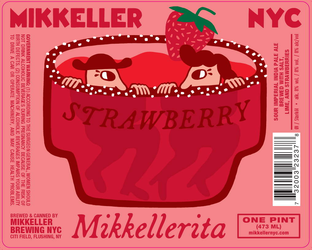 Mikkeller NYC NYC Strawberry ita beer Label Full Size