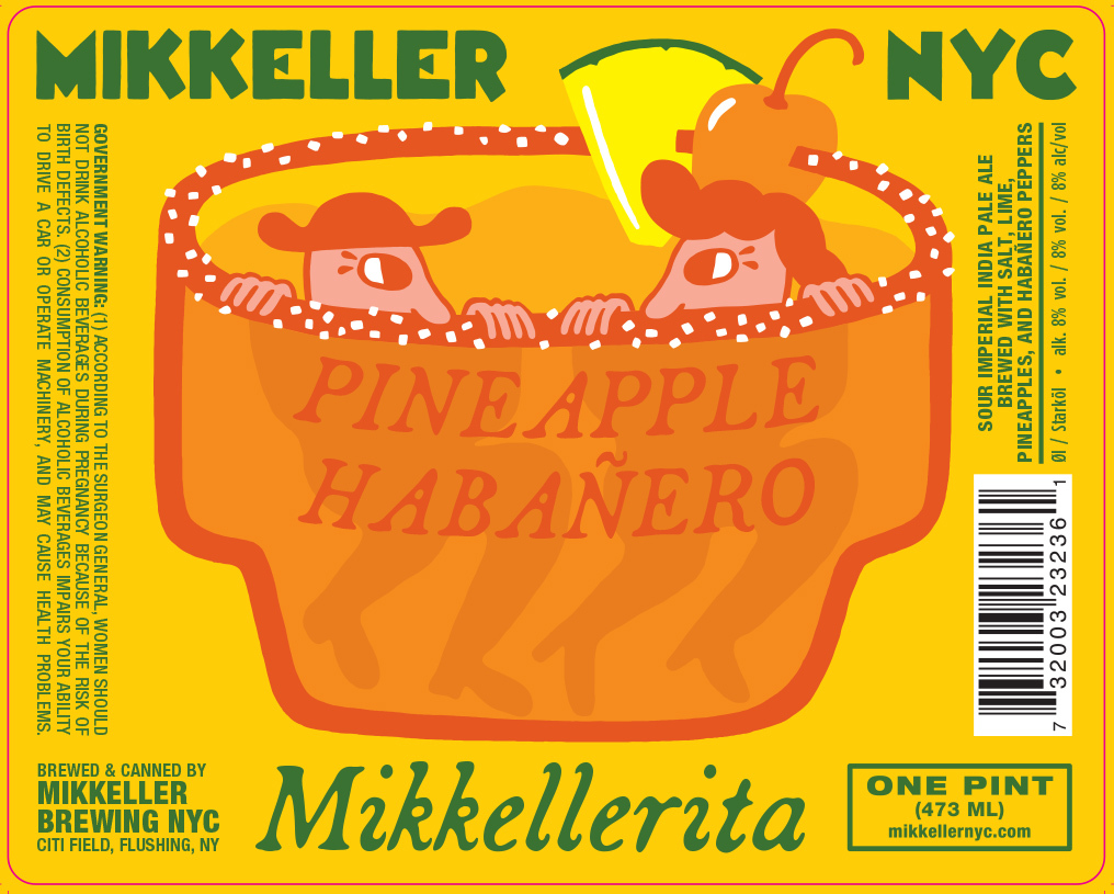 Mikkeller NYC NYC Pineapple Habanero ita beer Label Full Size