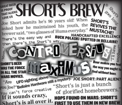 Short's Controversius Maximus beer Label Full Size