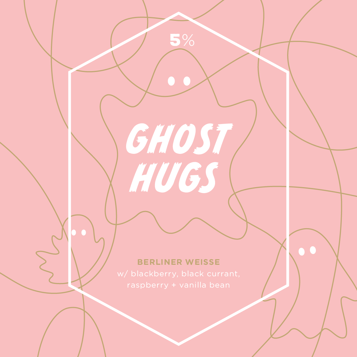 Long Live Ghost Hugs beer Label Full Size