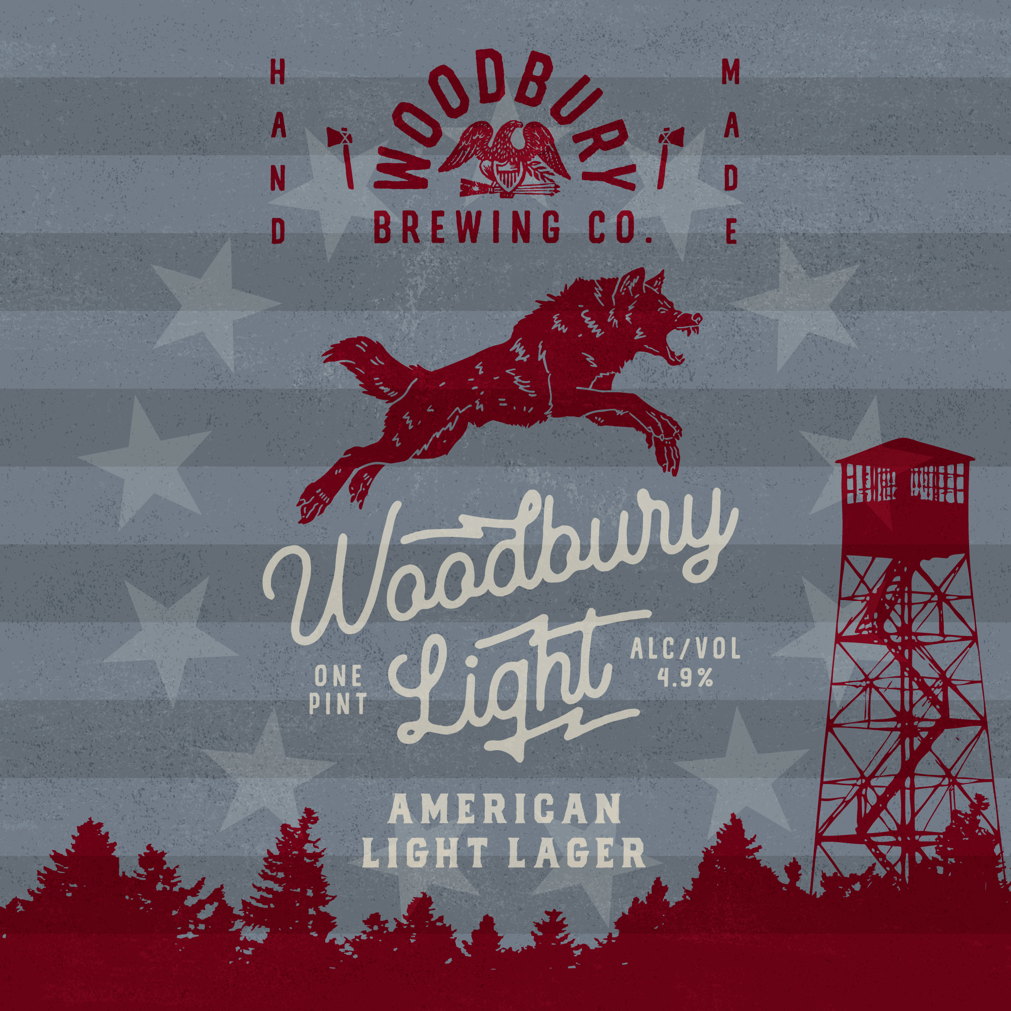 Woodbury Light beer Label Full Size