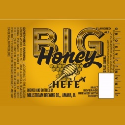 Millstream Big Honey Hefe beer Label Full Size